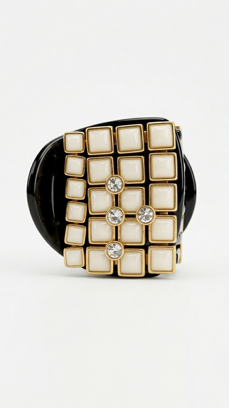 Kundan hair clutch big( 6cm*6cm)  SN-01-0000121