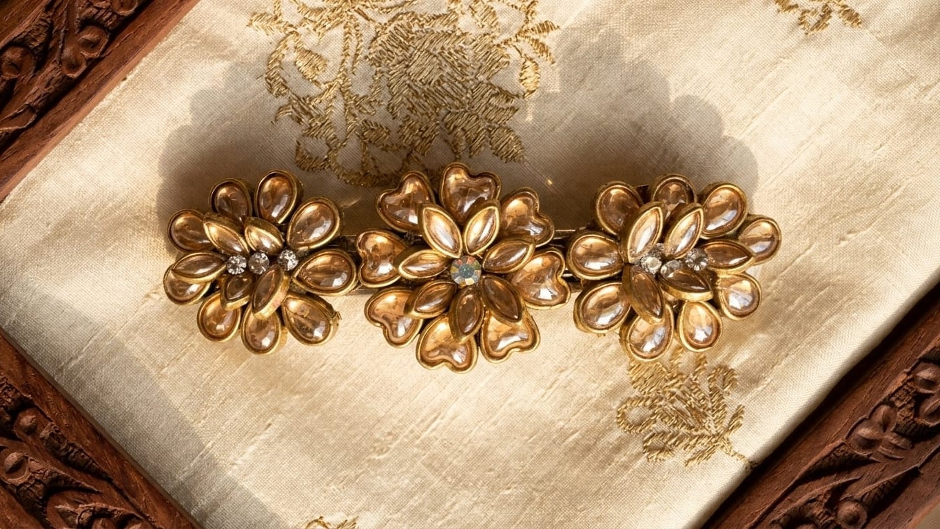 Grand kundan hair clips  SN-01-0000440