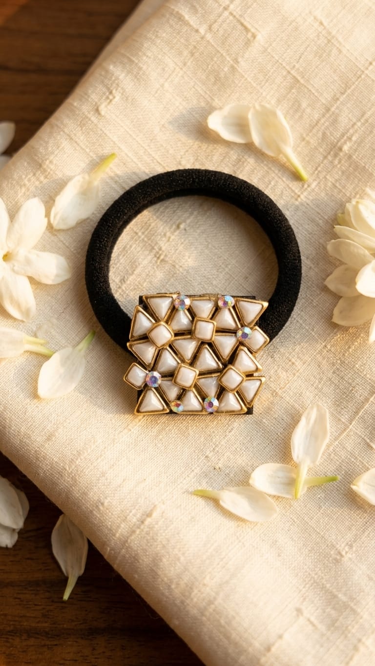 Big Kundan Hair Ties SN-01-0000458