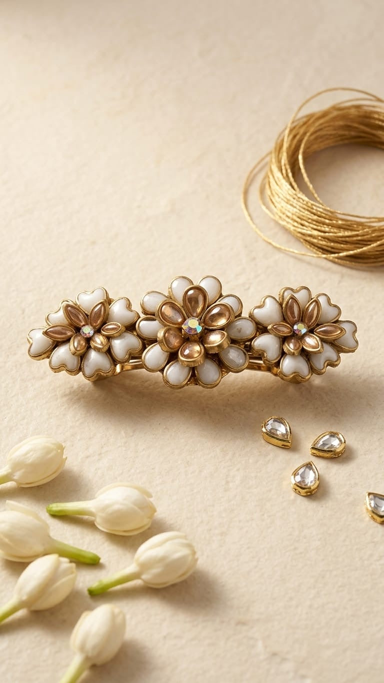 Grand kundan hair clips  SN-01-0000441
