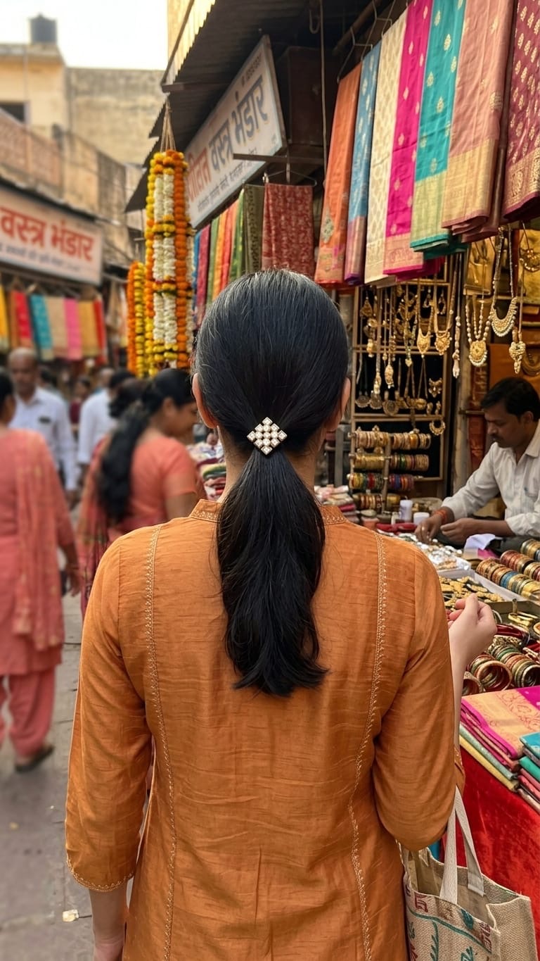Big Kundan Hair Ties SN-01-0000459