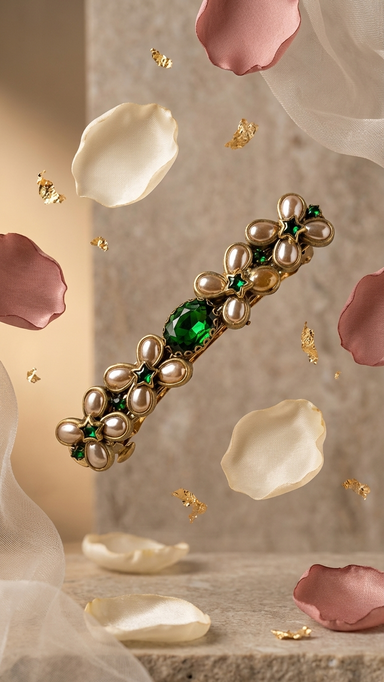 Simple Kundan Clips - 8cm (SN-01-0000009)