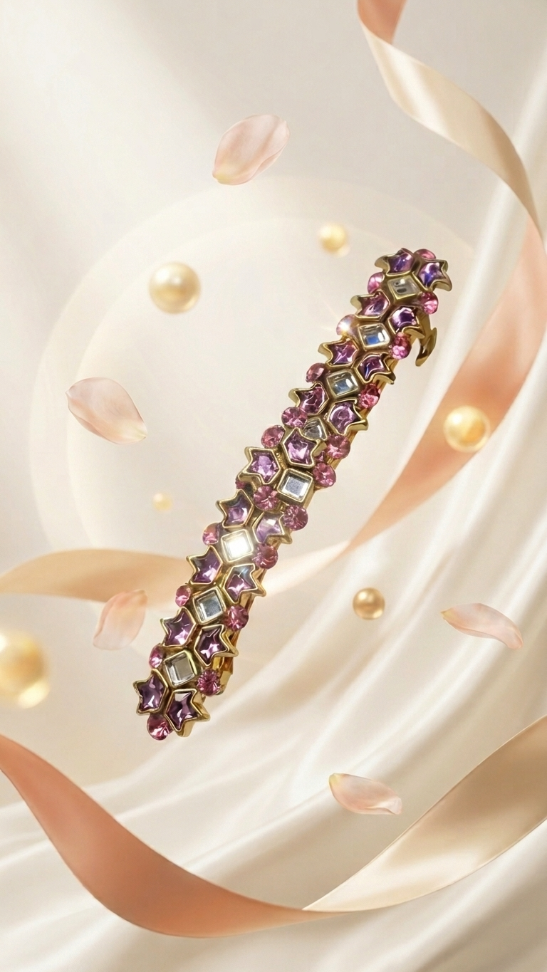 Simple Kundan Clips - 8cm (SN-01-0000007)