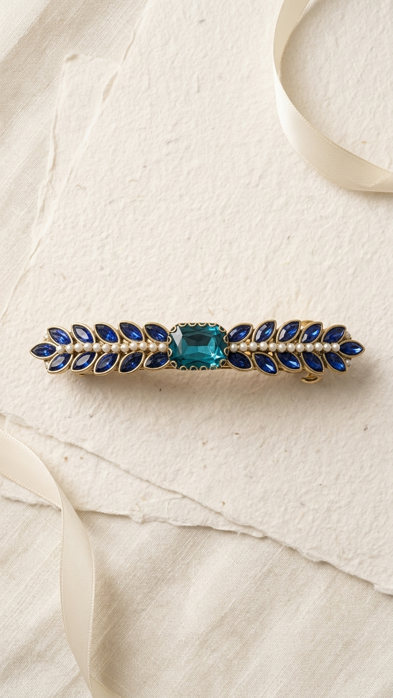 Simple Kundan Clips - 8cm (SN-01-0000008)