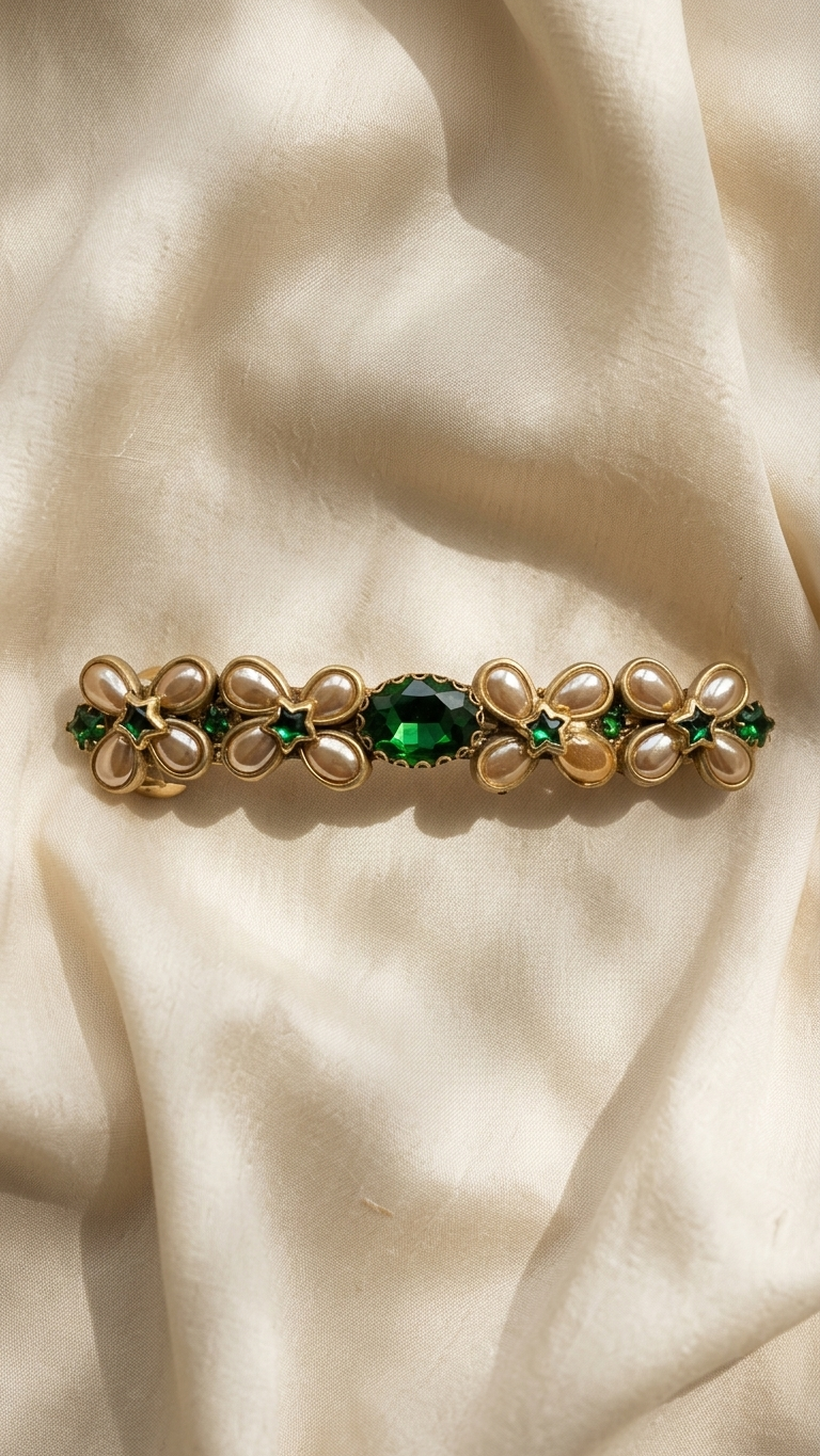 Simple Kundan Clips - 8cm (SN-01-0000009)