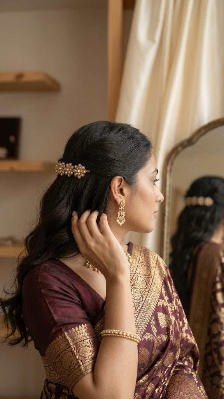 Grand kundan hair clips  SN-01-0000436