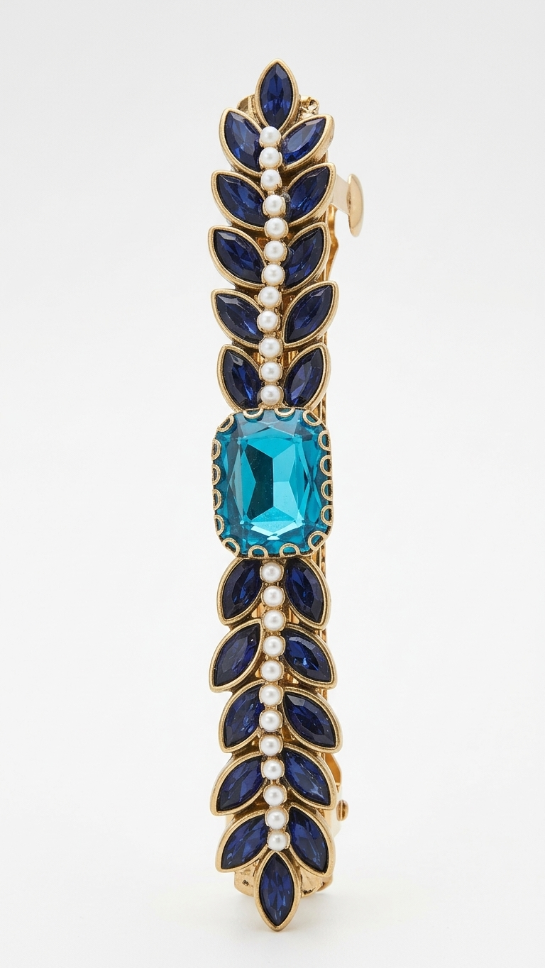 Simple Kundan Clips - 8cm (SN-01-0000008)