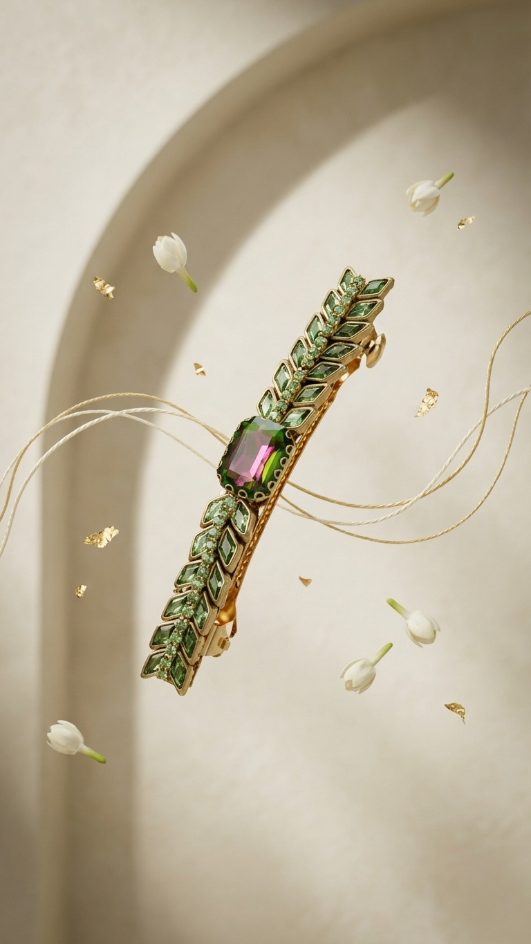 Simple Kundan Clips - 8cm (SN-01-0000011)