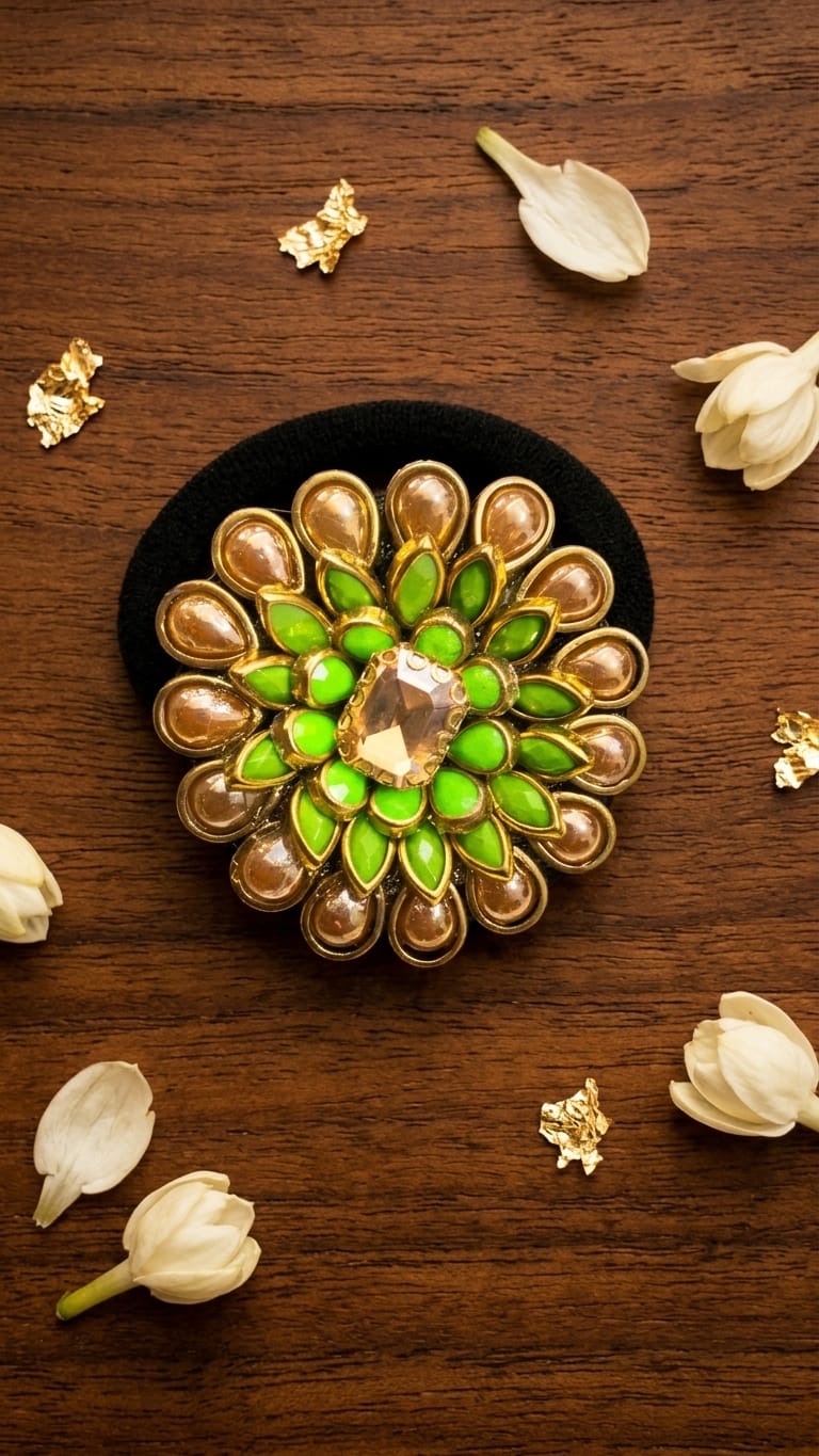 Big Kundan Hair Ties SN-01-0000438