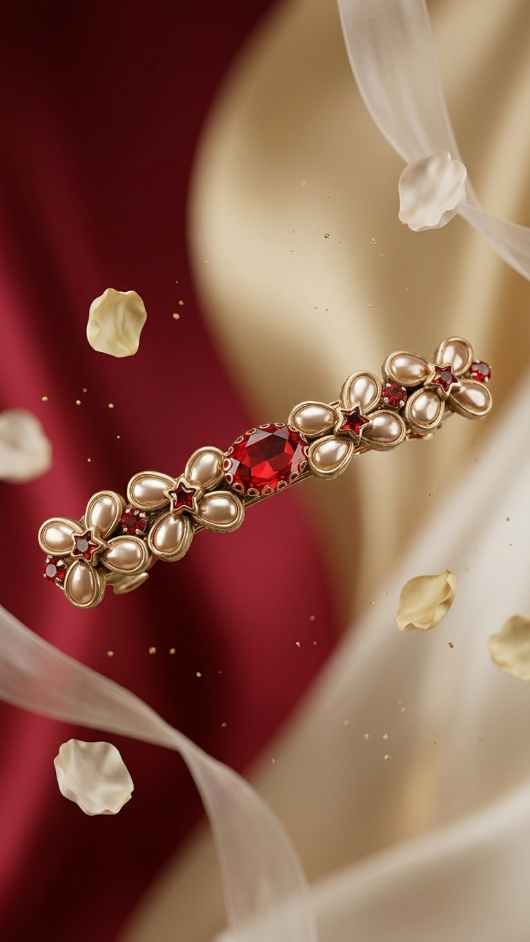 Simple Kundan Clips - 8cm (SN-01-0000012)