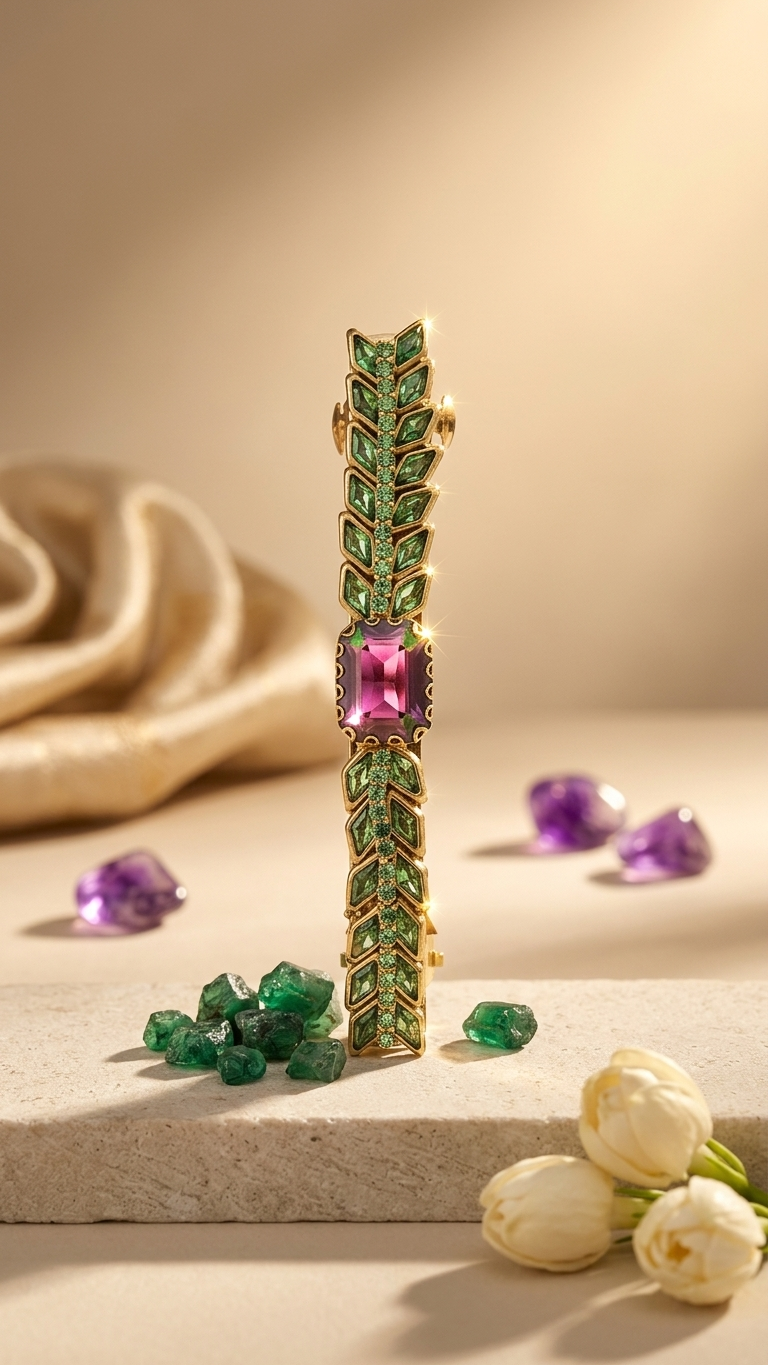 Simple Kundan Clips - 8cm (SN-01-0000011)