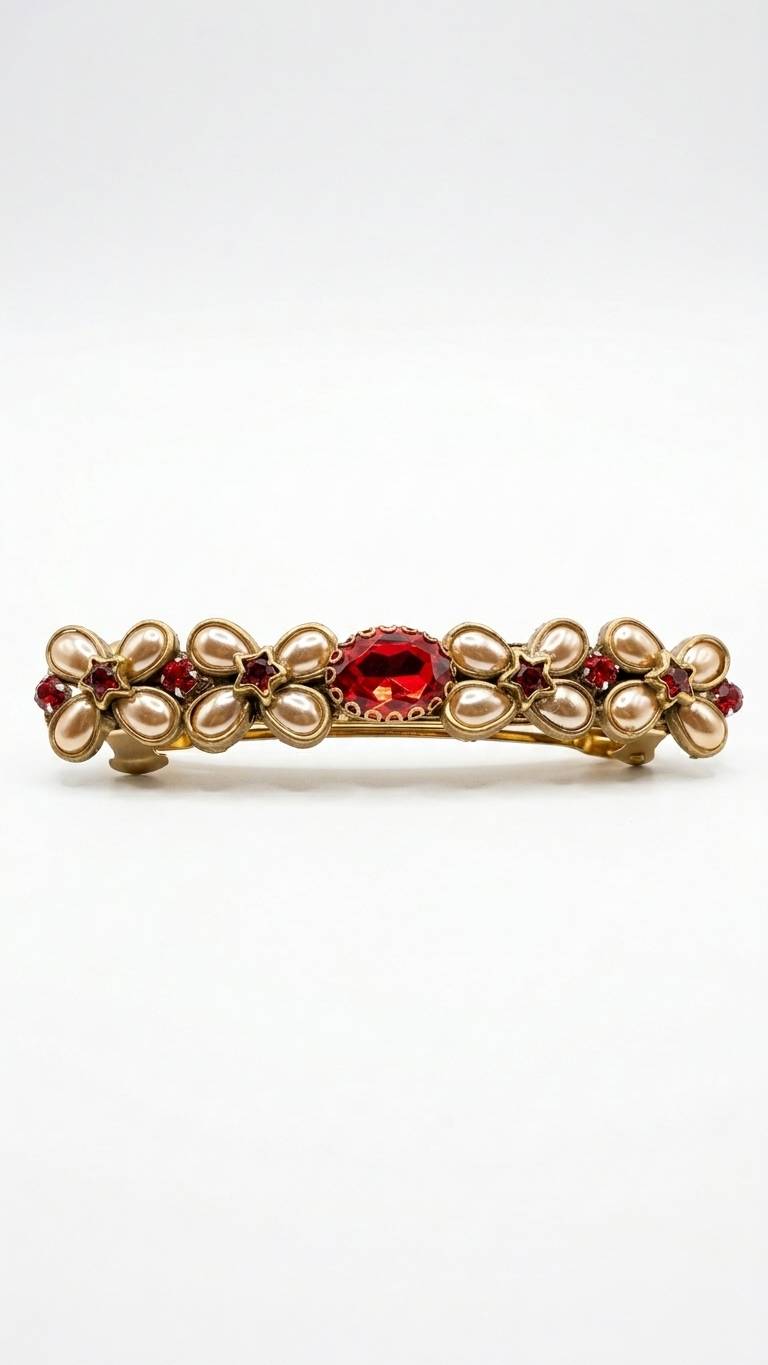 Simple Kundan Clips - 8cm (SN-01-0000012)