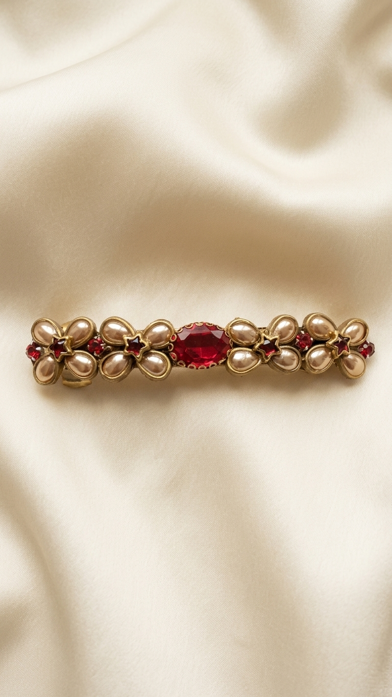 Simple Kundan Clips - 8cm (SN-01-0000012)