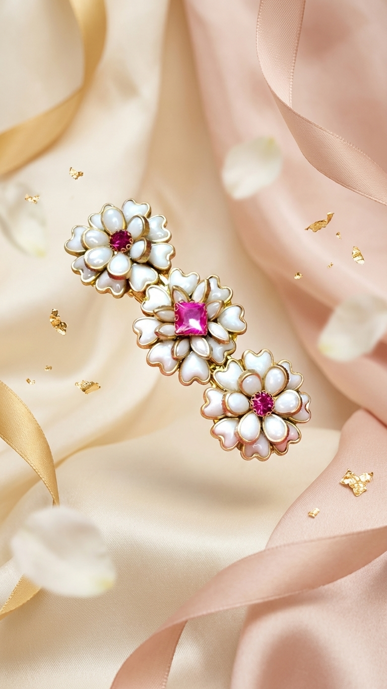 Kundan centre clips  (SN-01-0000023)