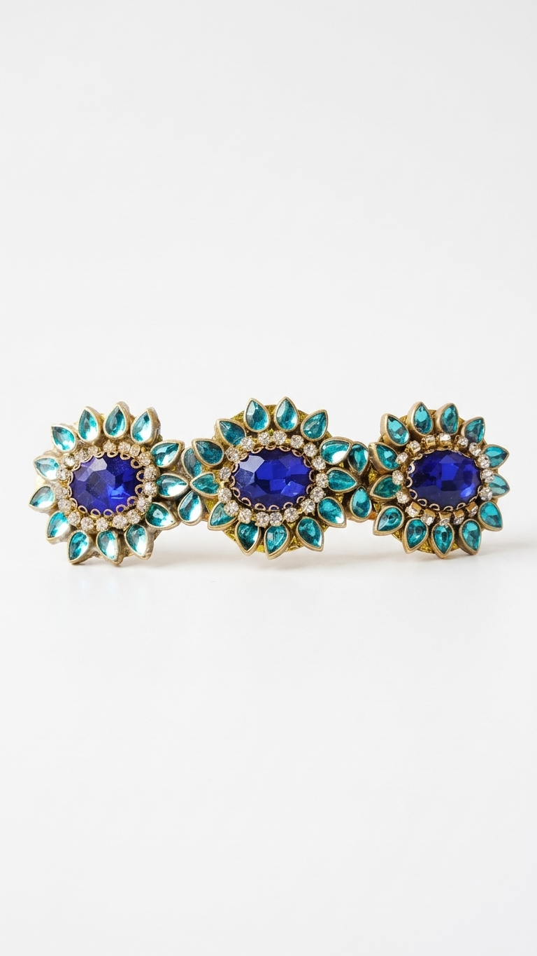 Grand Kundan Hair Clips (SN-01-0000021)