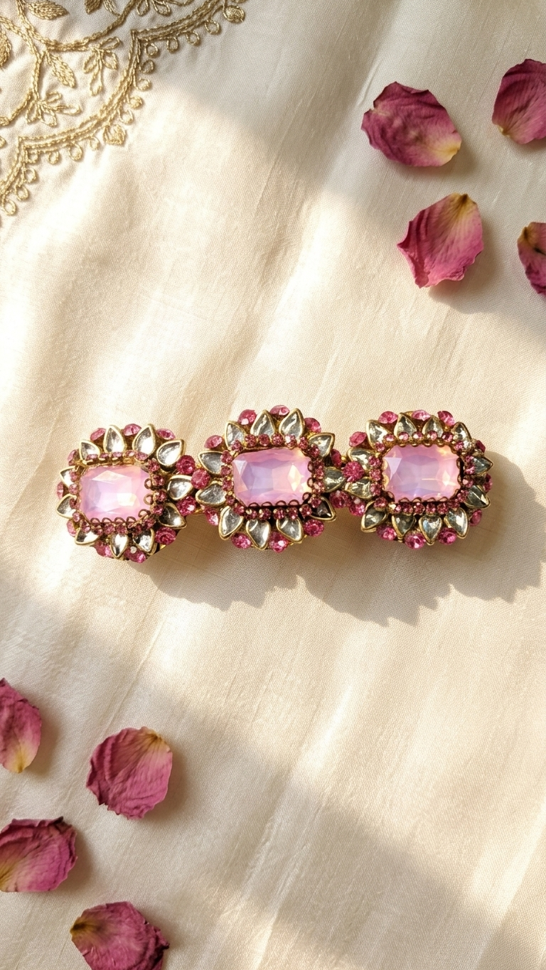 Grand Kundan Hair Clips (SN-01-0000019)