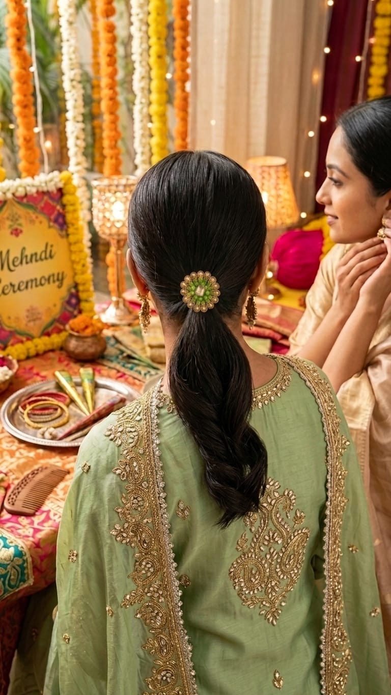 Big Kundan Hair Ties SN-01-0000438