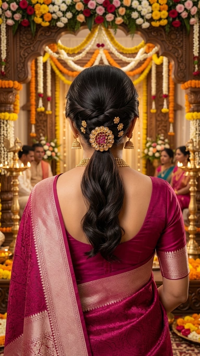 Big Kundan Hair Ties SN-01-0000439