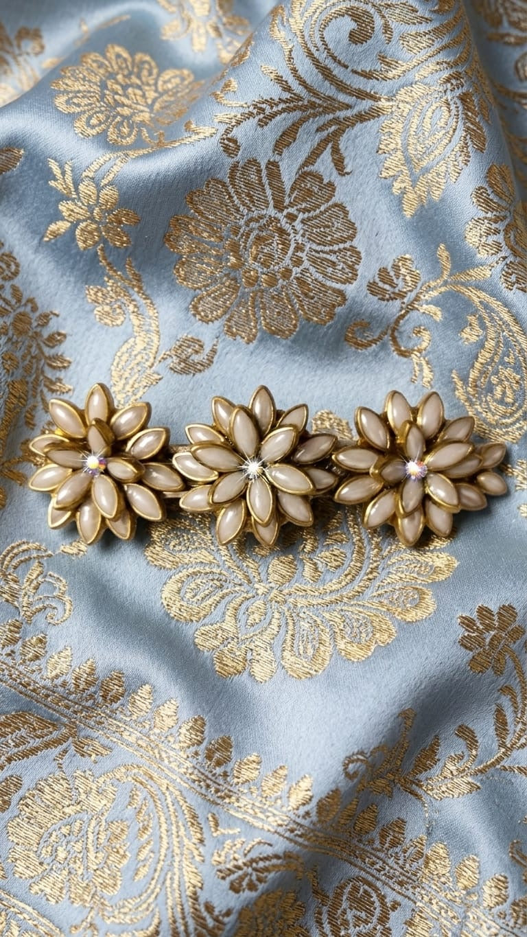 Grand kundan hair clips  SN-01-0000442