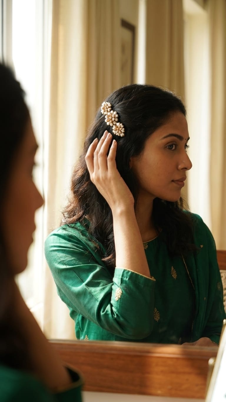 Grand kundan hair clips  SN-01-0000441