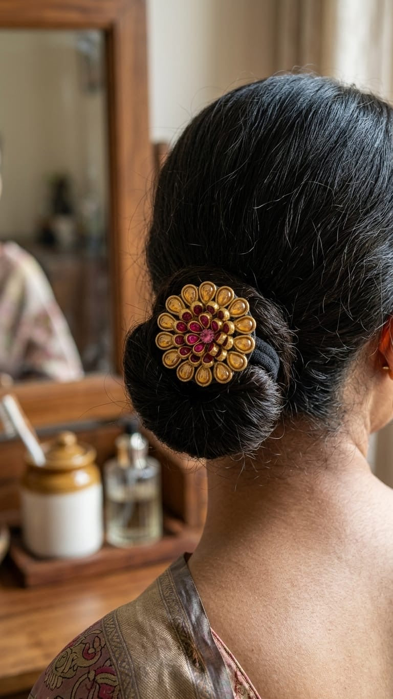 Big Kundan Hair Ties SN-01-0000439