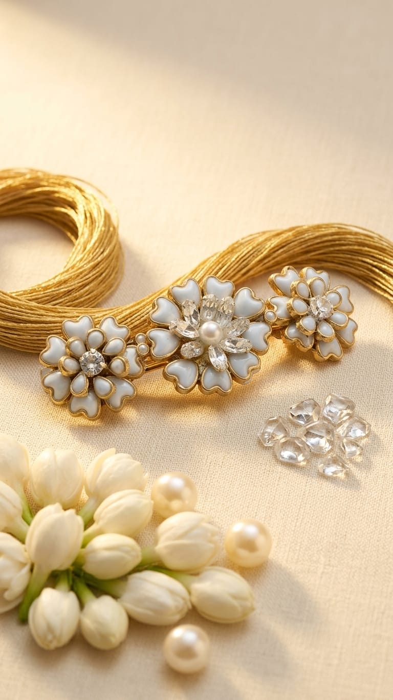 Silk saree kundan clips SN-01-0000387
