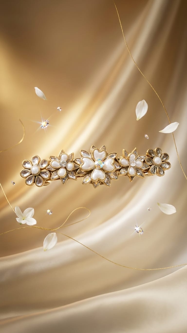 Silk saree kundan clips SN-01-0000388