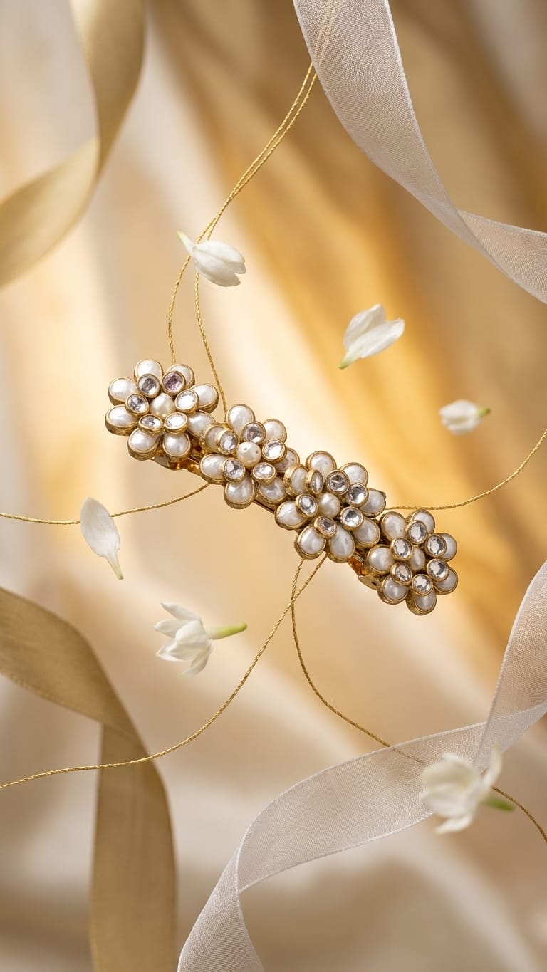 Silk saree kundan clips SN-01-0000389