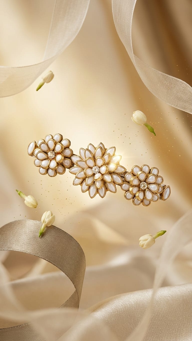 Silk saree kundan clips SN-01-0000390