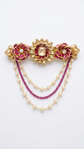 Silk saree kundan clips SN-01-0000394