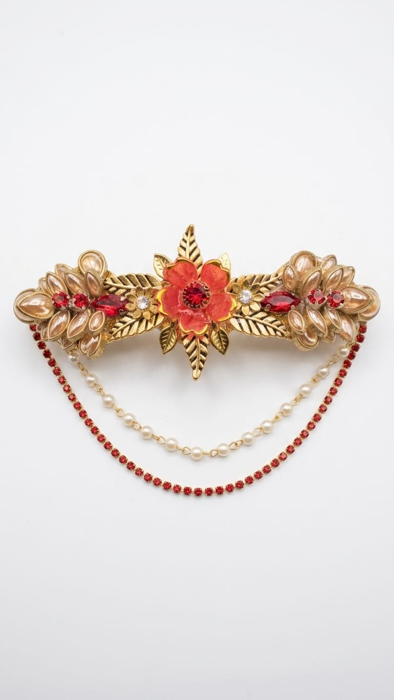 Silk saree kundan clips SN-01-0000395