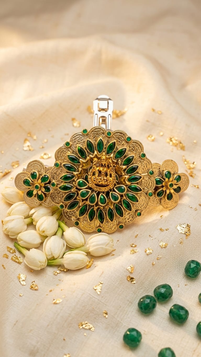 Silk saree kundan clips SN-01-0000409