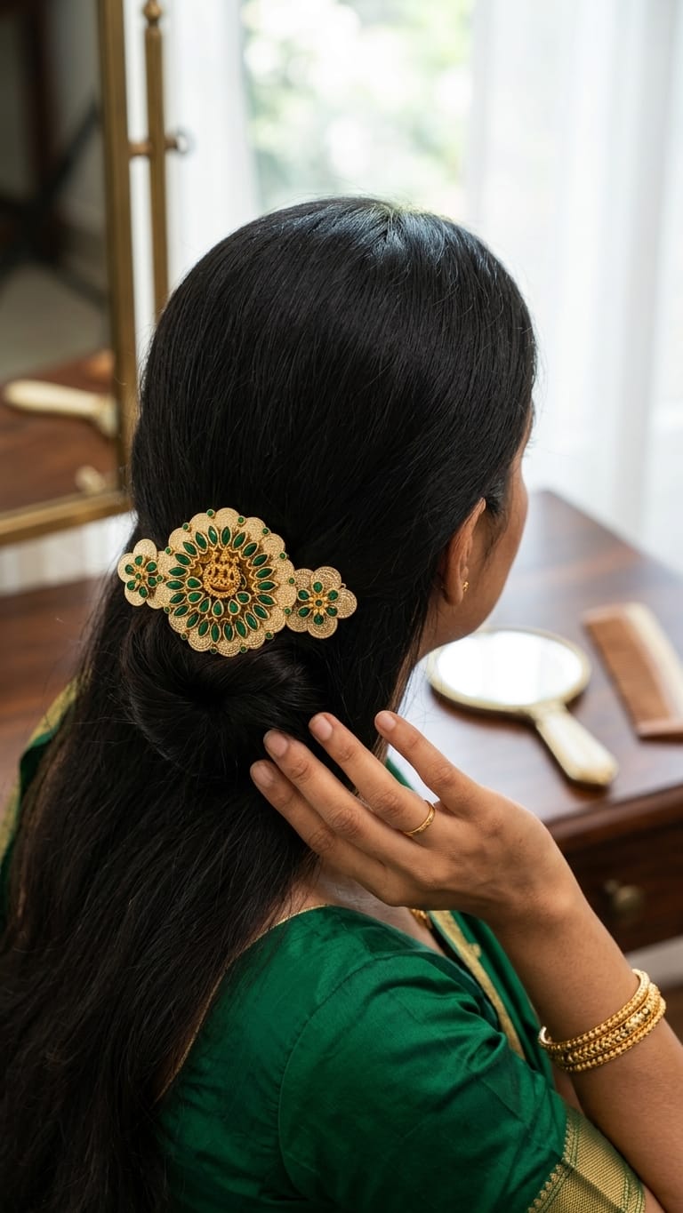 Silk saree kundan clips SN-01-0000409