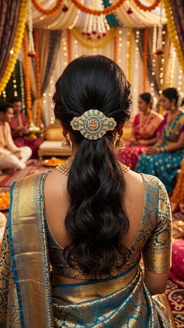 Silk saree kundan clips SN-01-0000411