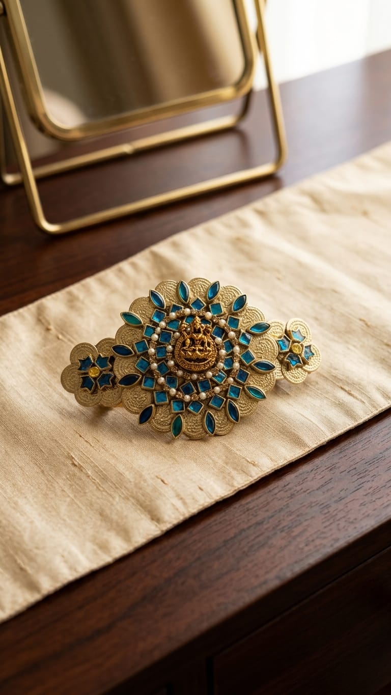 Silk saree kundan clips SN-01-0000411