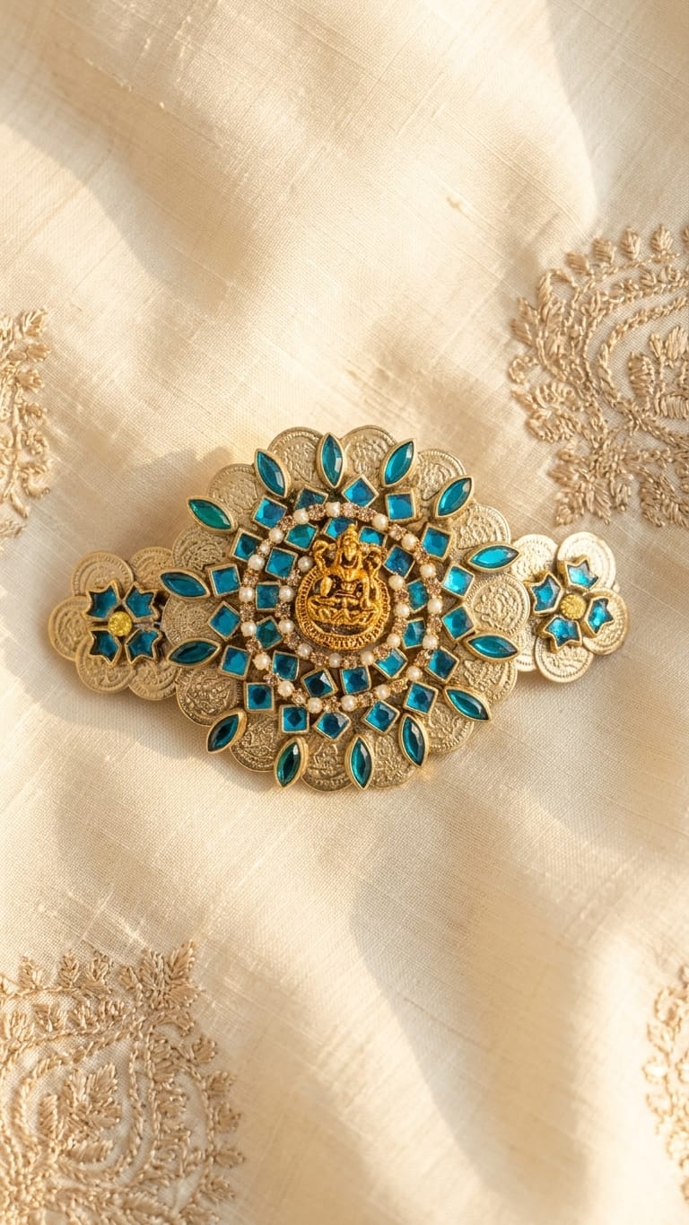 Silk saree kundan clips SN-01-0000411