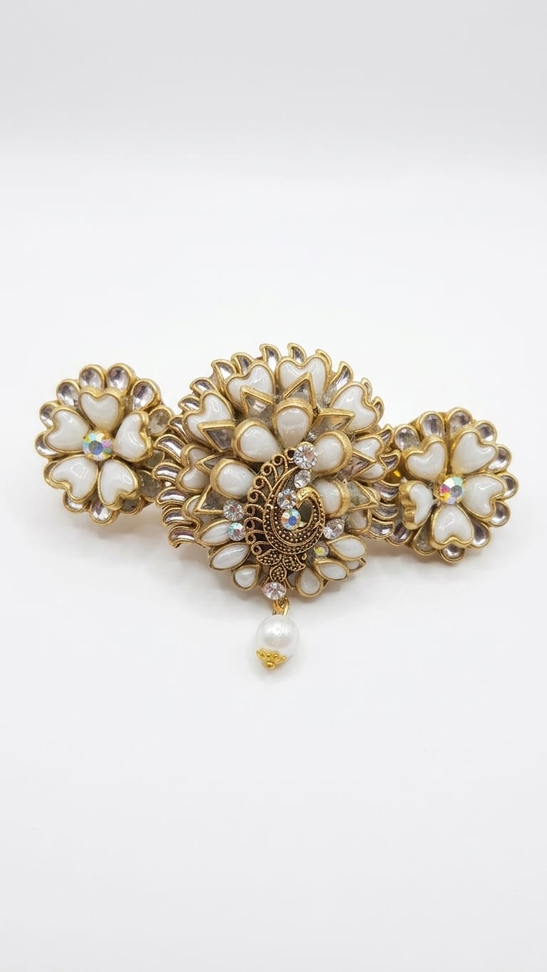 Silk saree kundan clips SN-01-0000412