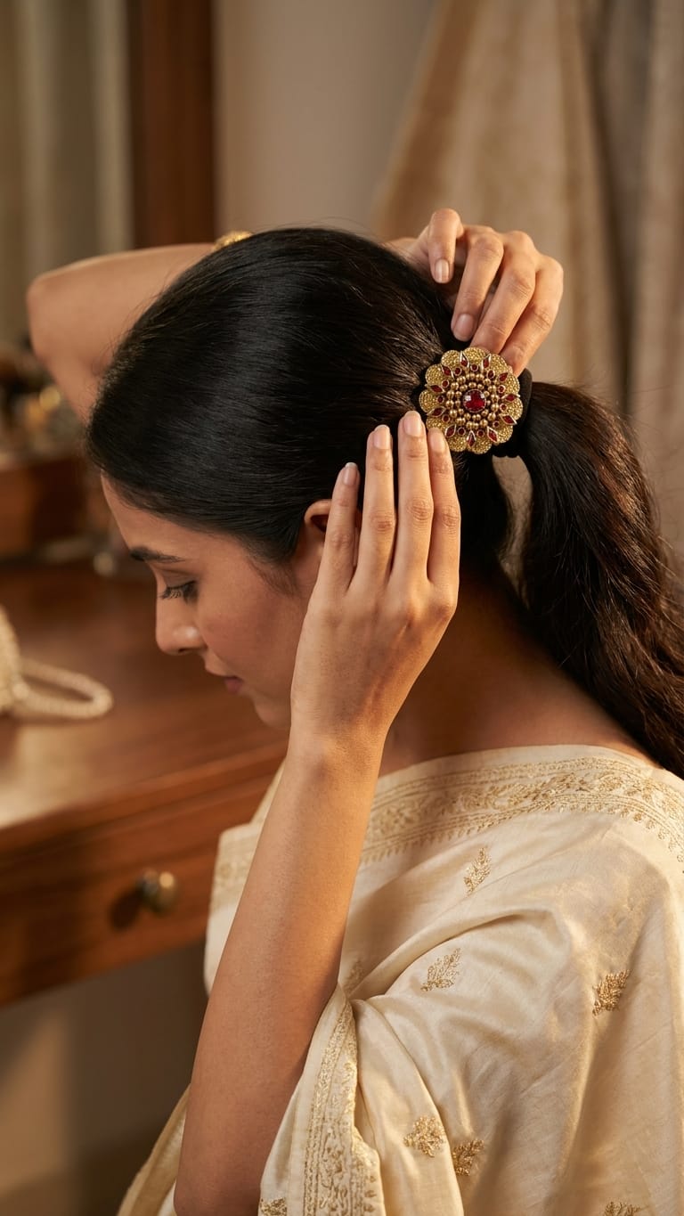 Big Kundan Hair Ties  SN-01-0000416