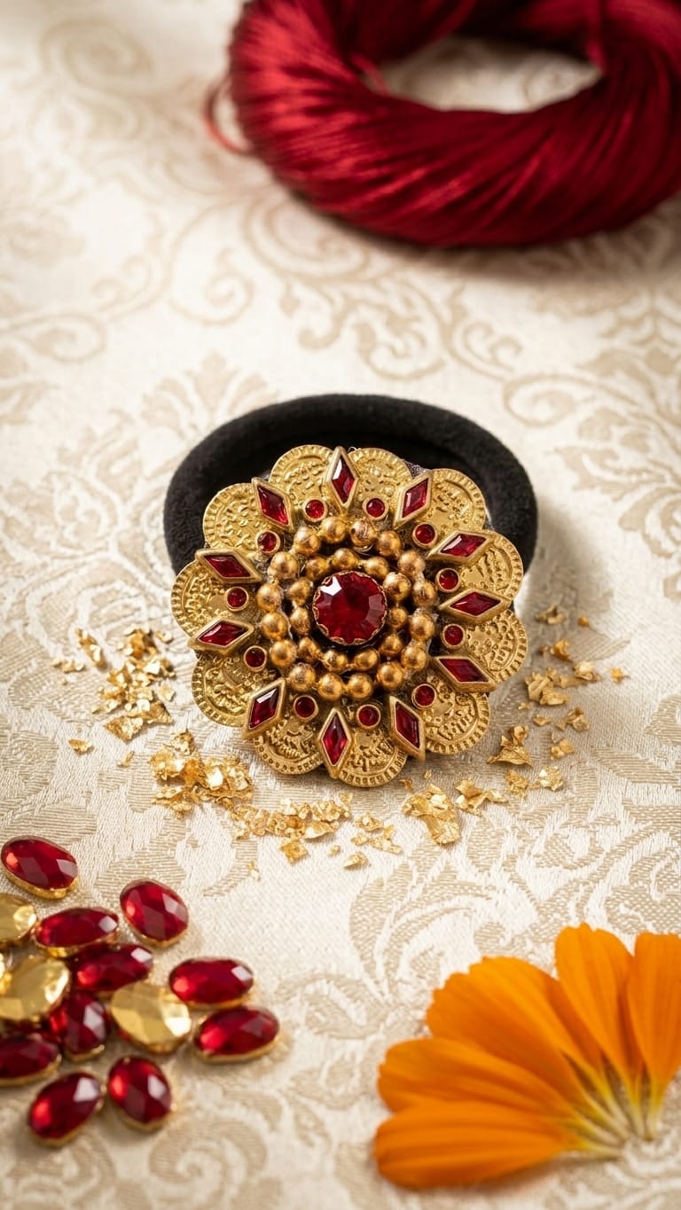 Big Kundan Hair Ties  SN-01-0000416
