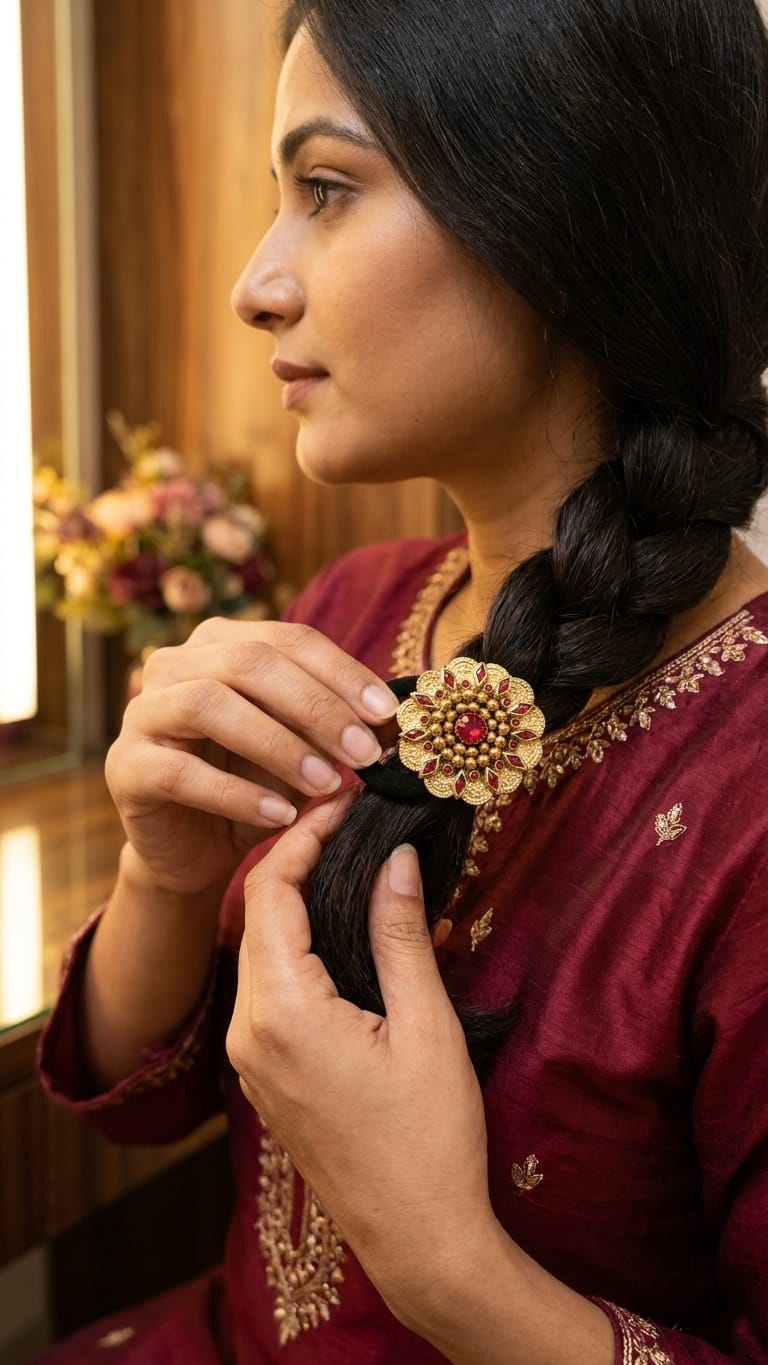 Big Kundan Hair Ties  SN-01-0000416
