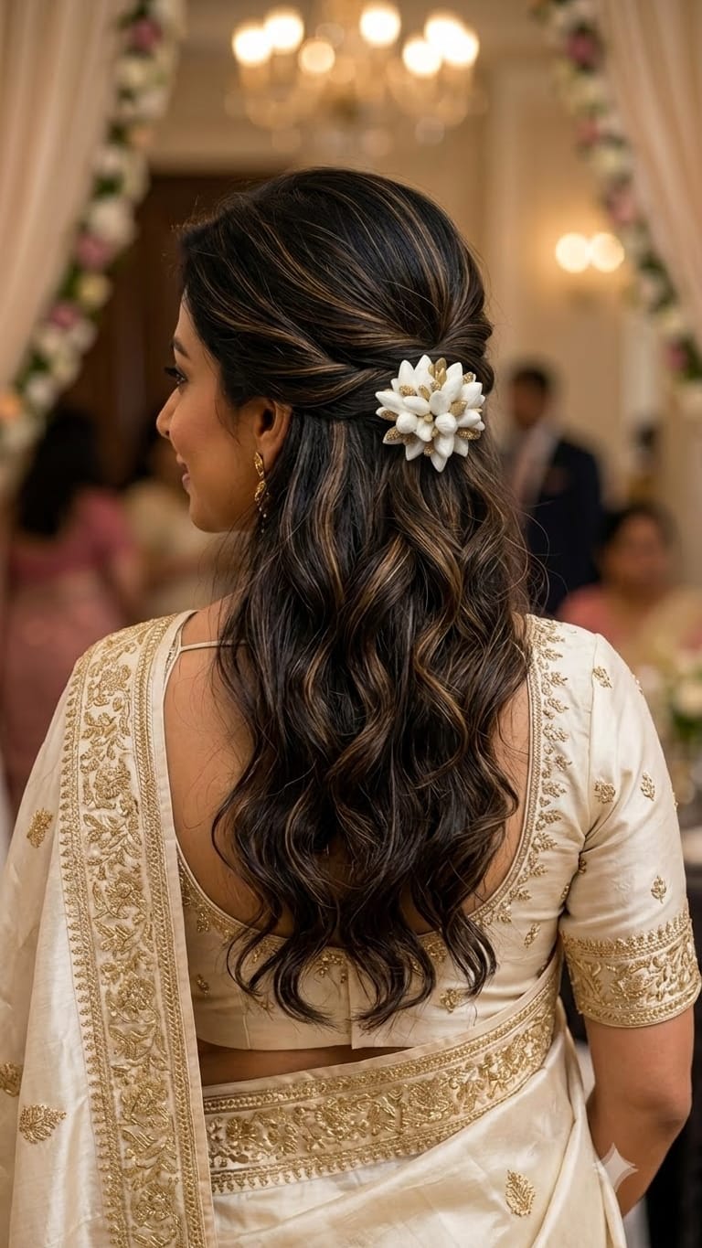 The Gilded Jasmine Dome Hair Clip & Brooch