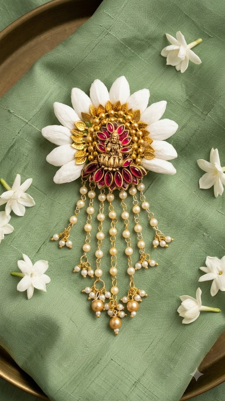 The Goddess Lakshmi Temple & Jasmine Brooch