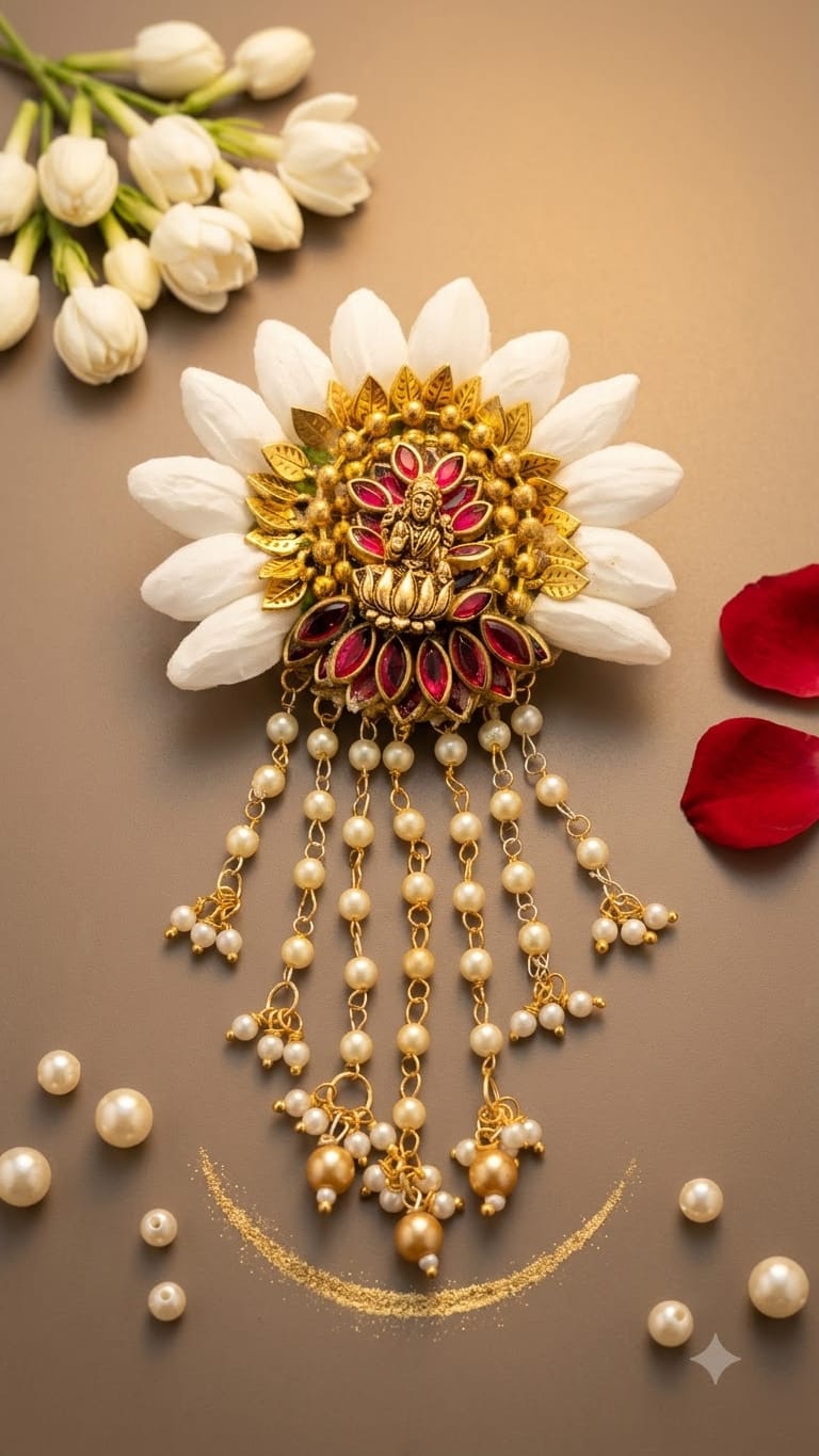 The Goddess Lakshmi Temple & Jasmine Brooch