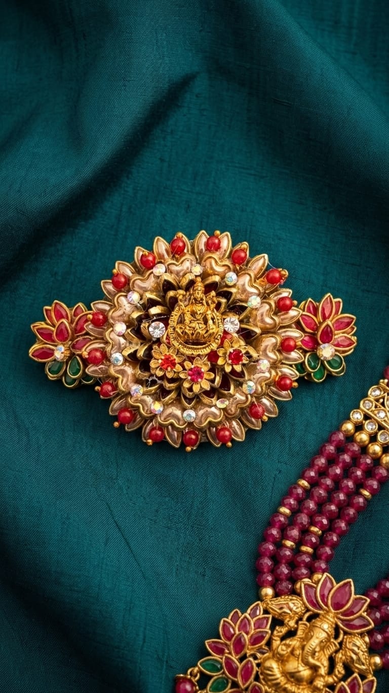 Silk saree kundan clips SN-01-0000410