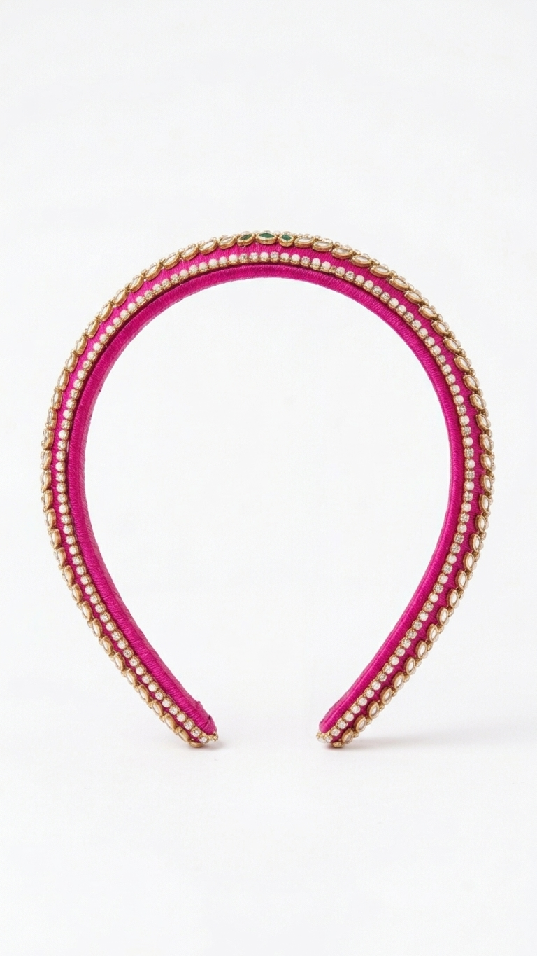 Kundan silk thread head bands SN-01-0000186