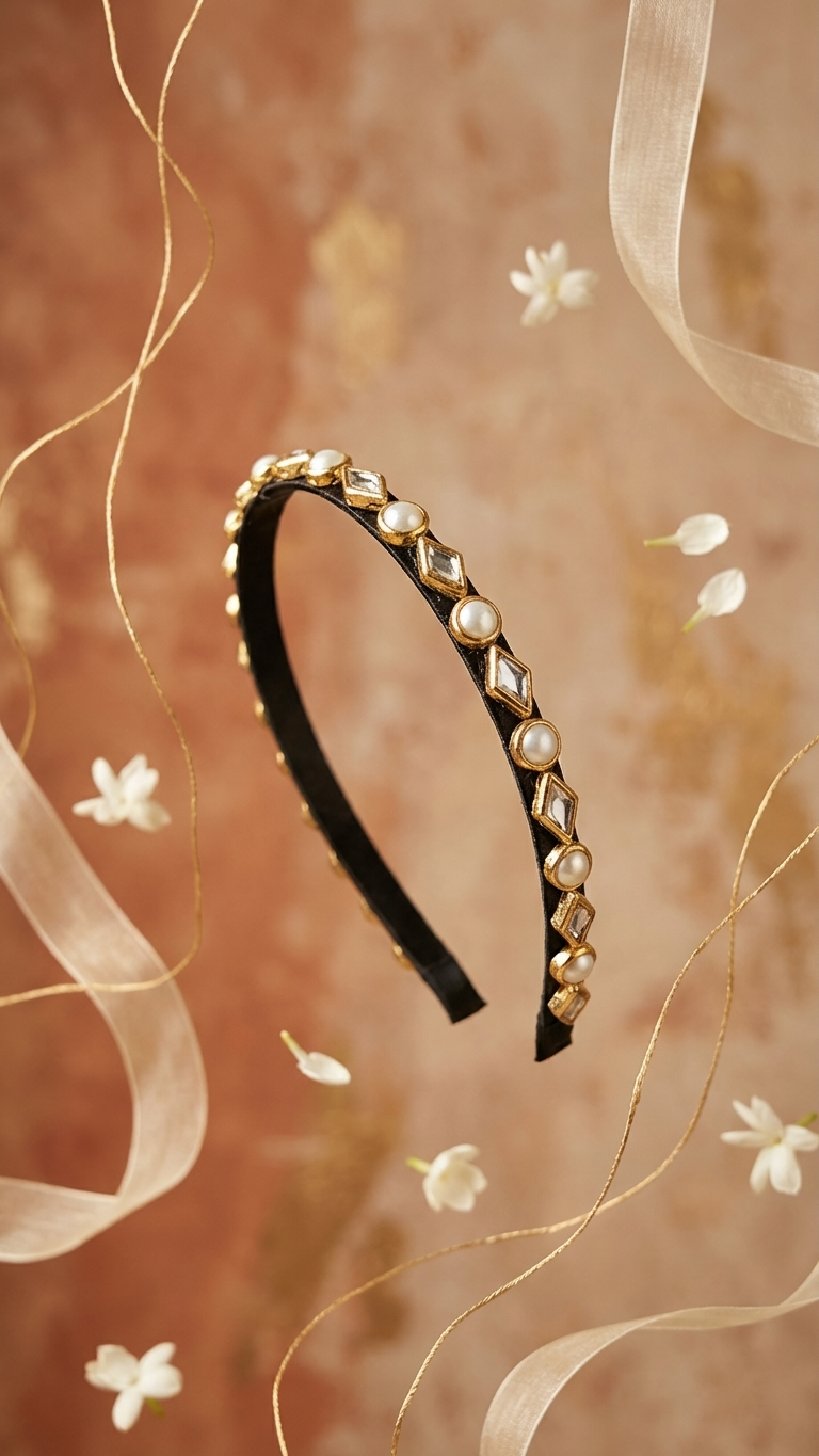Kundan hair band SN-01-0000188