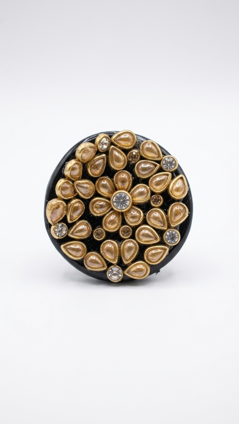 Kundan hair clutch big( 6cm*6cm)  SN-01-0000119