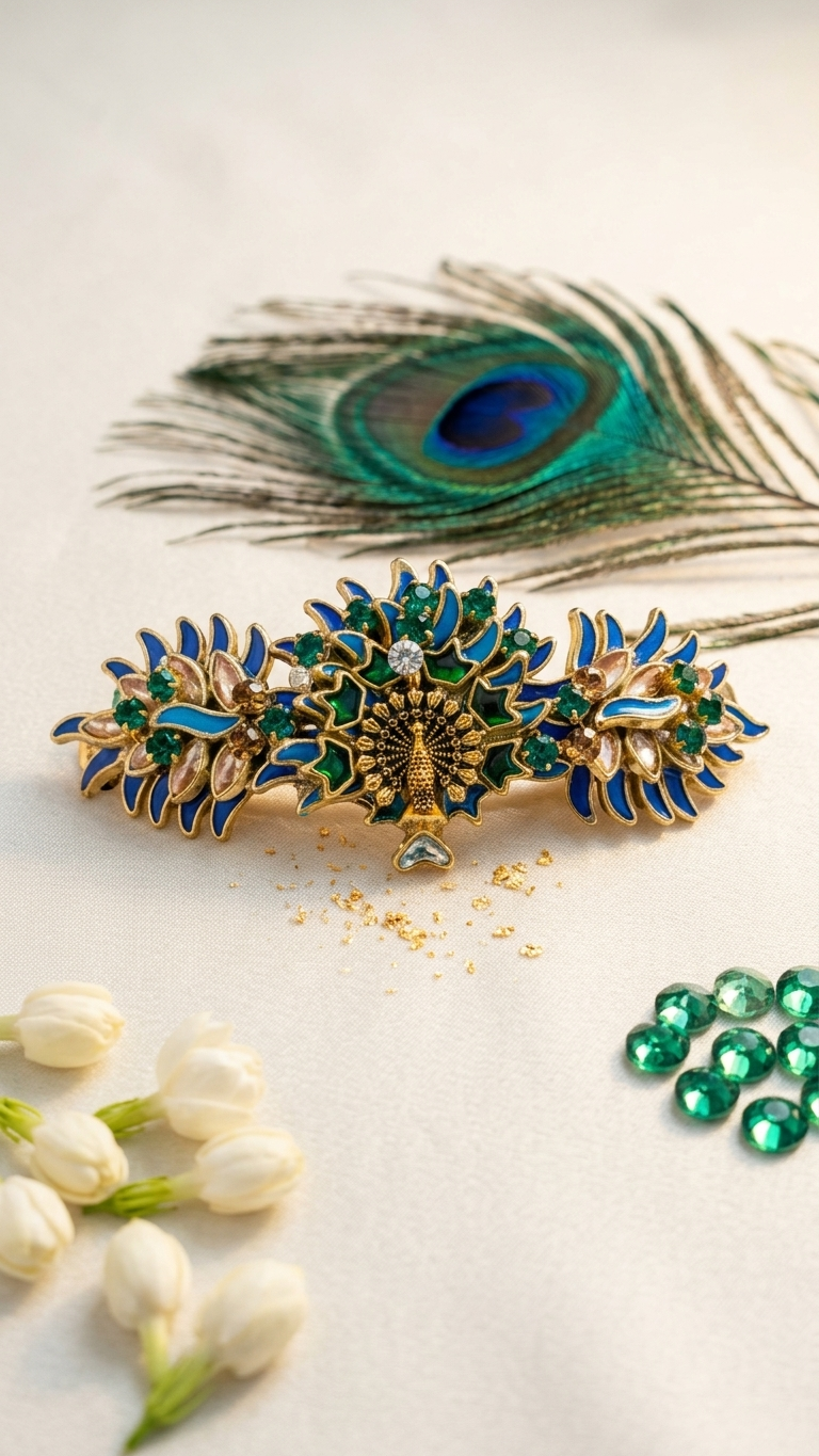 Elegant peacock clips SN-01-0000234