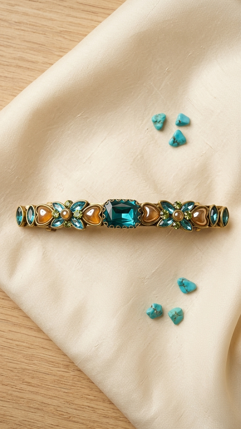Simple Kundan Centre clip - 8cm (SN-01-0000006)