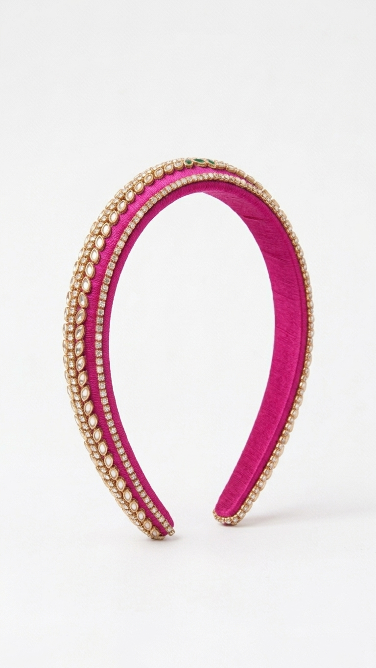 Kundan silk thread head bands SN-01-0000186
